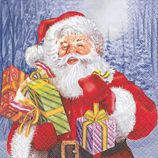 20 Servietten - 33 x 33 cm Santas Giving,  Weihnachten - Geschenke,  Weihnachten - Weihnachtsmann,  Weihnachten,  lunchservietten